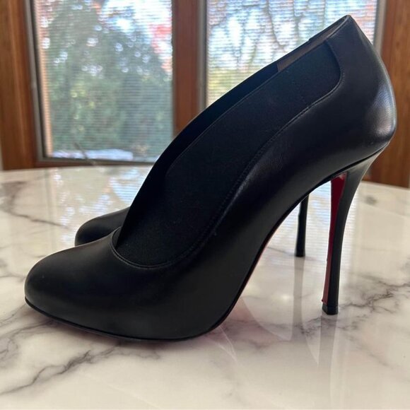 CHRISTIAN LOUBOUTIN Nappa Shiny Toot Couverte 100 Pumps size 40 in Black - Picture 3 of 9